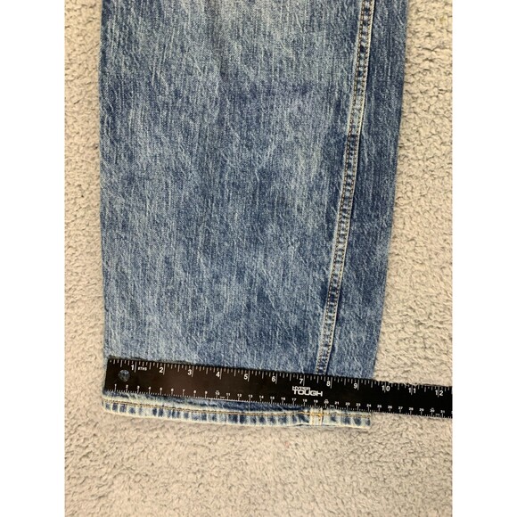 GAP Women’s Vintage Flare High Rise Unique Blue Wash Distress Jeans 30 / 10R - Picture 7 of 13